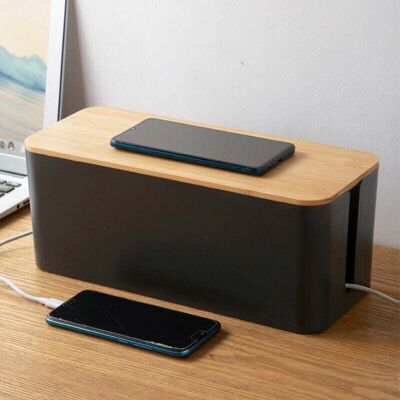 XISRENS Basetbl – Scatola Nera Per La Gestione Dei Cavi 32x13,5x13 Cm – Abs E Cartone D'Acero Ignifugo – Protezione Per Cavi E Prese Multiple – Design Ecologico Con Coperchio In Acero XISRENS Basetbl – Scatola Nera Per La Gestione Dei Cavi 32x13,5x13 Cm – Abs E Cartone D'Acero Ignifugo – Protezione Per Cavi E Prese Multiple – Design Ecologico Con Coperchio In Acero