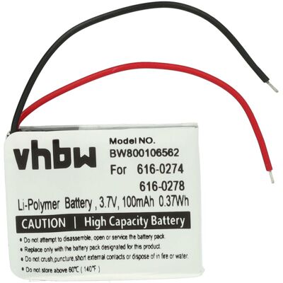 VHBW - Batteria Compatibile Con Apple Ipod Shuffle G2 1gb, G3 Mp3 Music Player Lettore Musicale (100mah, 3,7v, Li-ion) VHBW - Batteria Compatibile Con Apple Ipod Shuffle G2 1gb, G3 Mp3 Music Player Lettore Musicale (100mah, 3,7v, Li-ion)