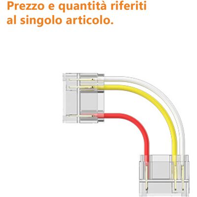 ALCAPOWER Connettore Angolare 3 Pin Per Strisce Led Digitali, Giunzione Ad Angolo Professionale Per Sistemi Di Illuminazione, Larghezza 13.8mm ALCAPOWER Connettore Angolare 3 Pin Per Strisce Led Digitali, Giunzione Ad Angolo Professionale Per Sistemi Di Illuminazione, Larghezza 13.8mm