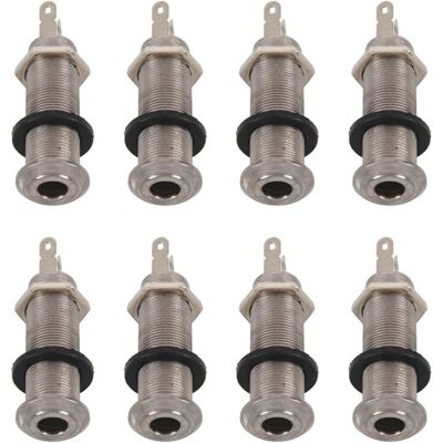 OEM Adatto Per 8 Connettori Per Chitarra Elettrica, Jack Filettati Cromati, Connettori Di Ingresso Jack Da 1/4 Di Pollice, Adatti Per Chitarre Elettriche. OEM Adatto Per 8 Connettori Per Chitarra Elettrica, Jack Filettati Cromati, Connettori Di Ingresso Jack Da 1/4 Di Pollice, Adatti Per Chitarre Elettriche.