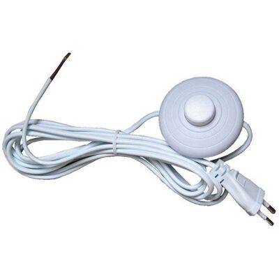 TIBELEC Cavo e interruttore - PVC, Bianco - 3m - 500W TIBELEC Cavo e interruttore - PVC, Bianco - 3m - 500W