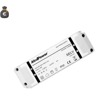 ALCAPOWER Alimentatore Switching Per Illuminotecnica 12v 30w 2.5a Ip20, Protezione Integrata Contro Sovratensioni E Cortocircuiti, 133x42x30mm ALCAPOWER Alimentatore Switching Per Illuminotecnica 12v 30w 2.5a Ip20, Protezione Integrata Contro Sovratensioni E Cortocircuiti, 133x42x30mm
