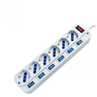 ALCAPOWER Multipresa 6 Prese Schuko Bipasso Con Interruttori Indipendenti, Cavo 1.5 Metri, 3500w Di Potenza Massima, Spina 16a Italia 90 Gradi ALCAPOWER Multipresa 6 Prese Schuko Bipasso Con Interruttori Indipendenti, Cavo 1.5 Metri, 3500w Di Potenza Massima, Spina 16a Italia 90 Gradi