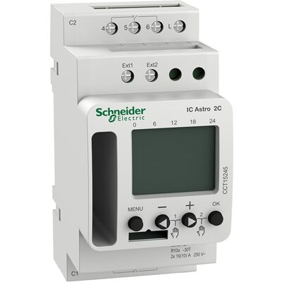 Schneider Electric CCT15245 Interruttore crepuscolare Bluetooth programmabile - Controllo luci Schneider Electric CCT15245 Interruttore crepuscolare Bluetooth programmabile - Controllo luci