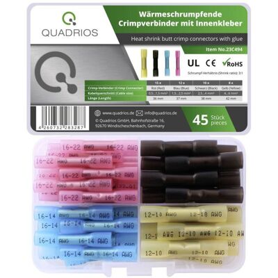 QUADRIOS 23c494 Giuntafilo Intermedio 0.5 Mm² 6 Mm² Rosso, Blu, Nero, Giallo 45 Pz. QUADRIOS 23c494 Giuntafilo Intermedio 0.5 Mm² 6 Mm² Rosso, Blu, Nero, Giallo 45 Pz.