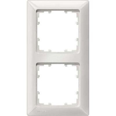 Cornice Siemens Bianco Titanio a 2 Moduli - Cornice Elettrica Cornice Siemens Bianco Titanio a 2 Moduli - Cornice Elettrica
