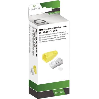 Kit connettori RJ-45 Quadrios - 25 Pezzi - CAT 5e Kit connettori RJ-45 Quadrios - 25 Pezzi - CAT 5e