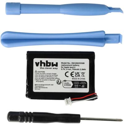 VHBW Batteria Compatibile Con Apple Ipod Photo 30gb M9829ta/a, 30gb M9829x/a, 30gb M9829z/a Mp3 Music Player Lettore Musicale (750mah, 3,7v, Li-ion) - VHBW Batteria Compatibile Con Apple Ipod Photo 30gb M9829ta/a, 30gb M9829x/a, 30gb M9829z/a Mp3 Music Player Lettore Musicale (750mah, 3,7v, Li-ion) -