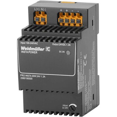 WEIDMULLER - Weidmüller 2580190000 Alimentatore Switching 24 V/dc 1.3 A 30 W Contenuto 1 Pz. WEIDMULLER - Weidmüller 2580190000 Alimentatore Switching 24 V/dc 1.3 A 30 W Contenuto 1 Pz.