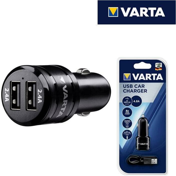 ESOLUTION - carica batterie da auto 4800 ma 2 x usb 24W varta