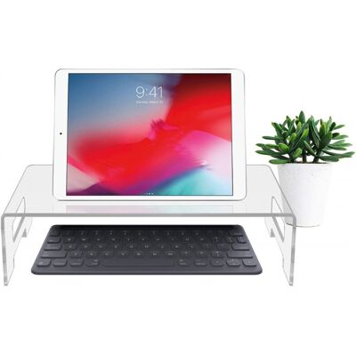 Infinite Supporto Per Monitor - Acrilico Trasparente, Resistente E Multifunzionale - Elevazione Ergonomica Che Protegge Gli Occhi, Ideale Per L'Ufficio Domestico. Infinite Supporto Per Monitor - Acrilico Trasparente, Resistente E Multifunzionale - Elevazione Ergonomica Che Protegge Gli Occhi, Ideale Per L'Ufficio Domestico.