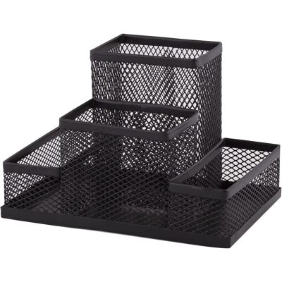 OEM Portapenne In Metallo Con Supporto A Rete Per Laptop 103 X 154 X 103 Mm Multifunzionale Organizer Da Scrivania Nero OEM Portapenne In Metallo Con Supporto A Rete Per Laptop 103 X 154 X 103 Mm Multifunzionale Organizer Da Scrivania Nero
