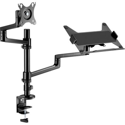 Icy Box Supporto Per Monitor Ib-ms622-t Monitorständer Für Einen Monitor Bis 32 Und Ein Notebook Bis 17,3 1 81,3 Cm ( Icy Box Supporto Per Monitor Ib-ms622-t Monitorständer Für Einen Monitor Bis 32 Und Ein Notebook Bis 17,3 1 81,3 Cm (