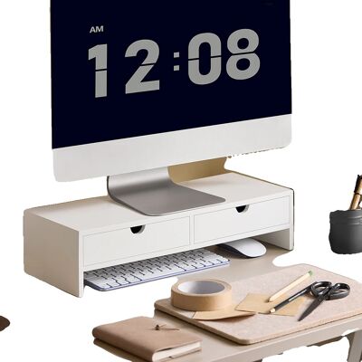 OEM Supporto Per Monitor, Design Ergonomico, Salvaspazio, Bianco OEM Supporto Per Monitor, Design Ergonomico, Salvaspazio, Bianco
