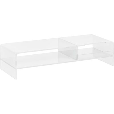 TREETALK Supporto Per Monitor Con Vano Per Tastiera, Trasparente, Per Monitor Fino A 24 Pollici, 2 Livelli, Acrilico, 50,8 X 19 X 12 Cm TREETALK Supporto Per Monitor Con Vano Per Tastiera, Trasparente, Per Monitor Fino A 24 Pollici, 2 Livelli, Acrilico, 50,8 X 19 X 12 Cm