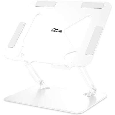 AVerMedia Supporto Per Laptop (bianco) - Supporto In Metallo Regolabile Ed Ergonomico Per Laptop Da 10 A 17 Pollici. La Solida Struttura In Acciaio, Combinata Con I Piedini Antiscivolo, Garantisce Stabilità E S AVerMedia Supporto Per Laptop (bianco) - Supporto In Metallo Regolabile Ed Ergonomico Per Laptop Da 10 A 17 Pollici. La Solida Struttura In Acciaio, Combinata Con I Piedini Antiscivolo, Garantisce Stabilità E S