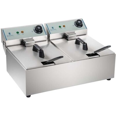 HELLOSHOP26 Friggitrice Inox Professionale 2 Vasche 10 Litri Vasca Estraibile 3614010 HELLOSHOP26 Friggitrice Inox Professionale 2 Vasche 10 Litri Vasca Estraibile 3614010