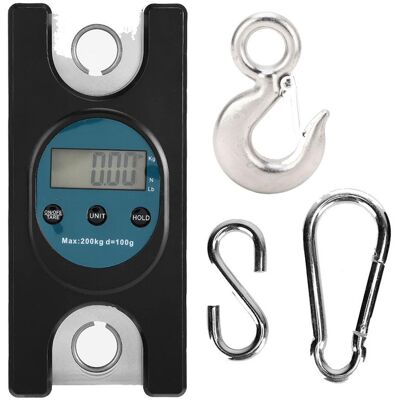 OEM Bilancia Sospesa Per Gru Elettrica Industriale Con Display Lcd 200 Kg 440,9 Libbre + Gancio A Forcella In Acciaio Inossidabile, Cuscinetto 2t, Gancio Di Sicurezza Per Carichi Pesanti, Gancio A Forcell OEM Bilancia Sospesa Per Gru Elettrica Industriale Con Display Lcd 200 Kg 440,9 Libbre + Gancio A Forcella In Acciaio Inossidabile, Cuscinetto 2t, Gancio Di Sicurezza Per Carichi Pesanti, Gancio A Forcell