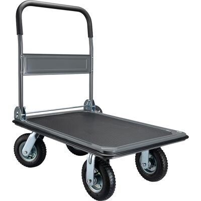 WILTEC Carrello A Pianale Fino A 300kg Pieghevole Con Ruote Pneumatiche Rivestimento Antiscivolo WILTEC Carrello A Pianale Fino A 300kg Pieghevole Con Ruote Pneumatiche Rivestimento Antiscivolo