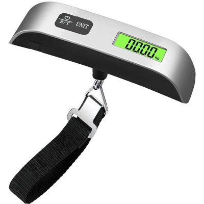 OEM Bilancia Digitale Per Bagagli Da Viaggio Con Indicatore Di Temperatura, Portata 50 Kg (argento) OEM Bilancia Digitale Per Bagagli Da Viaggio Con Indicatore Di Temperatura, Portata 50 Kg (argento)