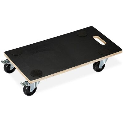 RELAXDAYS 10 Carrello Portapacchi Con Freni, 400 Kg, Ruote Girevoli, Rivestimento Antiscivolo, Hlp: 11,5 X 58 X 30 Cm, Nero RELAXDAYS 10 Carrello Portapacchi Con Freni, 400 Kg, Ruote Girevoli, Rivestimento Antiscivolo, Hlp: 11,5 X 58 X 30 Cm, Nero
