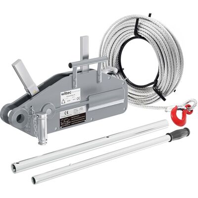 WILTEC Paranco A Fune Max 1600kg Fune 20m Ø11mm Per Sollevamento Spostamento Carichi WILTEC Paranco A Fune Max 1600kg Fune 20m Ø11mm Per Sollevamento Spostamento Carichi