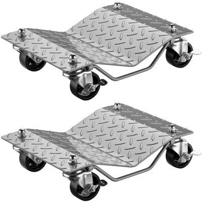 WILTEC - Carrello Sottoruota Sposta Auto 2 Pezzi Portata 680 Kg L'Uno Ausili Di Manovra Posizionatori WILTEC - Carrello Sottoruota Sposta Auto 2 Pezzi Portata 680 Kg L'Uno Ausili Di Manovra Posizionatori
