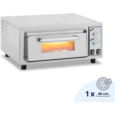 HELLOSHOP26 Forno Per Pizza Elettrico 1 Camera 2400 W Ø 40 Cm Pietra Refrattaria Acciaio Inox Vetro Temperato Pietra Refrattaria Argentato 140009068 HELLOSHOP26 Forno Per Pizza Elettrico 1 Camera 2400 W Ø 40 Cm Pietra Refrattaria Acciaio Inox Vetro Temperato Pietra Refrattaria Argentato 140009068