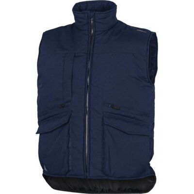 DELTAPLUS Gilet Da Lavoro Imbottito Con Zip E 9 Tasche Sierra 2 - Cotone E Poliestere - Blu M DELTAPLUS Gilet Da Lavoro Imbottito Con Zip E 9 Tasche Sierra 2 - Cotone E Poliestere - Blu M