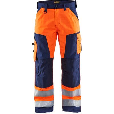 BLAKLADER Pantaloni Da Lavoro Ad Alta Visibilità 1566 - Arancione Fluorescente/marine S - Fr(40) - Se(c46) - Norme BLAKLADER Pantaloni Da Lavoro Ad Alta Visibilità 1566 - Arancione Fluorescente/marine S - Fr(40) - Se(c46) - Norme