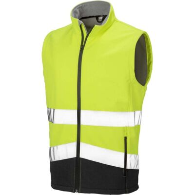 RESULT Gilet Ad Alta Visibilità In Softshell High Viz Giallo / Nero S RESULT Gilet Ad Alta Visibilità In Softshell High Viz Giallo / Nero S