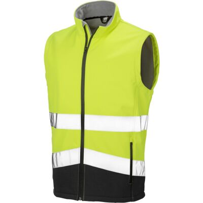 RESULT Gilet Ad Alta Visibilità In Softshell High Viz Giallo / Nero M RESULT Gilet Ad Alta Visibilità In Softshell High Viz Giallo / Nero M