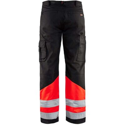 BLAKLADER Pantaloni Da Lavoro Ad Alta Visibilità 1564 - Nero/rosso Fluorescente M - Fr(42) - Se(c48) - Norme BLAKLADER Pantaloni Da Lavoro Ad Alta Visibilità 1564 - Nero/rosso Fluorescente M - Fr(42) - Se(c48) - Norme