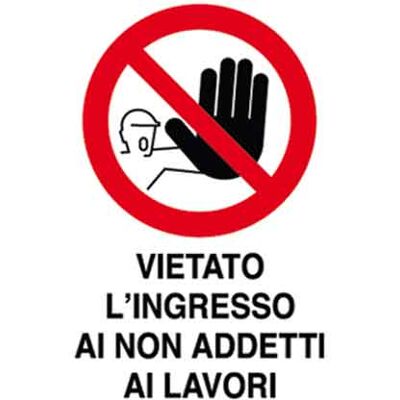 VDS Cartello Vietato L Ingresso Ai Non Addetti Ai Lavori 40 X 60 Cm 10 Pezzi VDS Cartello Vietato L Ingresso Ai Non Addetti Ai Lavori 40 X 60 Cm 10 Pezzi