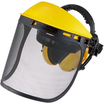Oregon Sistema Di Sicurezza Con Cuffie Antirumore E Visiera In Rete D'Acciaio Regolabile Fissate Ad Una Protezione Per La Testa, Adatte A Giardinieri E Tagliaboschi, Taglia Unica Oregon Sistema Di Sicurezza Con Cuffie Antirumore E Visiera In Rete D'Acciaio Regolabile Fissate Ad Una Protezione Per La Testa, Adatte A Giardinieri E Tagliaboschi, Taglia Unica