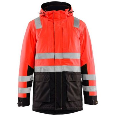 BLAKLADER Parka Da Lavoro Invernale Ad Alta Visibilità 4495 - Rosso Fluorescente/nero Xl BLAKLADER Parka Da Lavoro Invernale Ad Alta Visibilità 4495 - Rosso Fluorescente/nero Xl