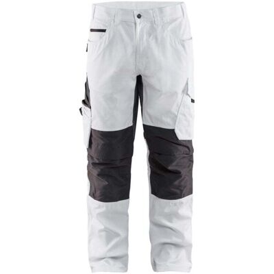 BLAKLADER Pantaloni Da Lavoro Elasticizzati Per Pittore 1095 - Bianco/grigio Scuro S - Fr(40) - Se(c46) - Standard BLAKLADER Pantaloni Da Lavoro Elasticizzati Per Pittore 1095 - Bianco/grigio Scuro S - Fr(40) - Se(c46) - Standard