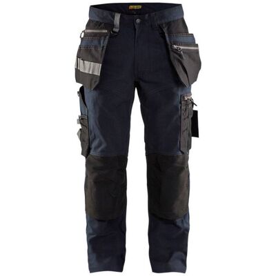 BLAKLADER Pantaloni Da Lavoro Elasticizzati Artigianali 1590 - Blu Scuro/nero 2xl - Fr(52) - Se(c58) - Standard BLAKLADER Pantaloni Da Lavoro Elasticizzati Artigianali 1590 - Blu Scuro/nero 2xl - Fr(52) - Se(c58) - Standard