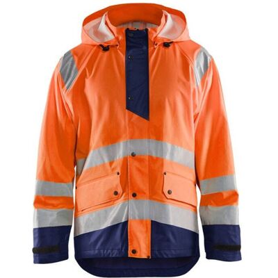 BLAKLADER Giacca Antipioggia Ad Alta Visibilità Livello 1 4323 - Arancione Fluorescente/marine S BLAKLADER Giacca Antipioggia Ad Alta Visibilità Livello 1 4323 - Arancione Fluorescente/marine S