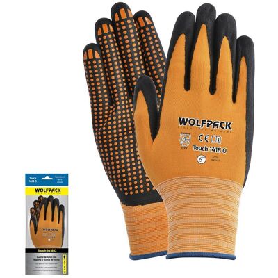 WOLFPACK Guanti In Nylon Con Palmo In Schiuma E Punti Di Contatto In Nitrile 6' (paio) WOLFPACK Guanti In Nylon Con Palmo In Schiuma E Punti Di Contatto In Nitrile 6' (paio)