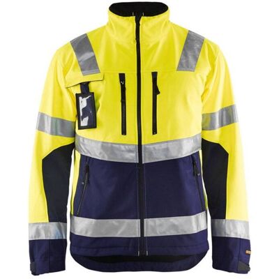 BLAKLADER Giacca Da Lavoro Softshell Ad Alta Visibilità 4900 - Giallo Fluorescente/blu Navy Xxl BLAKLADER Giacca Da Lavoro Softshell Ad Alta Visibilità 4900 - Giallo Fluorescente/blu Navy Xxl
