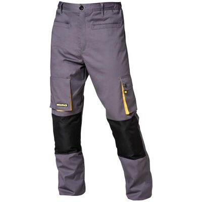 WOLFPACK Linea Professional - Pantaloni Da Lavoro Lunghi, Multitasche, Pesanti, Ginocchio Rinforzato, Grigio/giallo Taglia 38/40 S - WOLFPACK Linea Professional - Pantaloni Da Lavoro Lunghi, Multitasche, Pesanti, Ginocchio Rinforzato, Grigio/giallo Taglia 38/40 S -