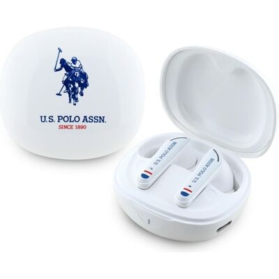 U.S. Polo ASSN DH Logo Cuffie Bluetooth - Bianco - Cuffie U.S. Polo ASSN DH Logo Cuffie Bluetooth - Bianco - Cuffie
