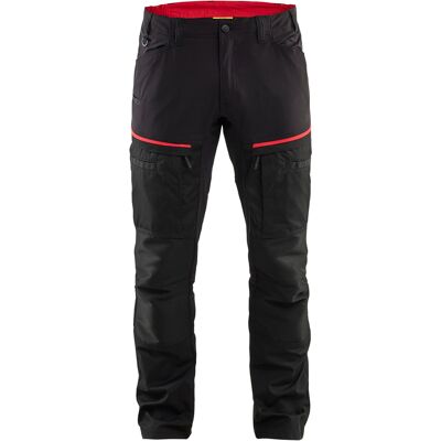 BLAKLADER Pantaloni Da Lavoro Elasticizzati 1456 - Nero/rosso Xl - Fr(48) - Se(c54) - Lunghi BLAKLADER Pantaloni Da Lavoro Elasticizzati 1456 - Nero/rosso Xl - Fr(48) - Se(c54) - Lunghi
