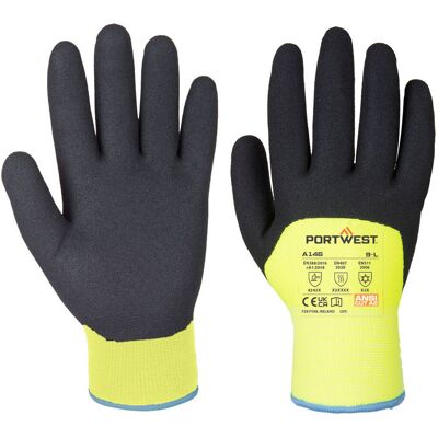 Portwest Guanti Da Lavoro Invernali Artic - Sabbiato Nitrile Giallo-nero 11 Portwest Guanti Da Lavoro Invernali Artic - Sabbiato Nitrile Giallo-nero 11
