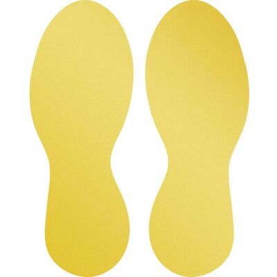 Durable 104704 Forma Di Marcatura A Pavimento, Rimovibile Giallo 5 Paio/a (l X A) 90 Mm X 240 Mm - Durable 104704 Forma Di Marcatura A Pavimento, Rimovibile Giallo 5 Paio/a (l X A) 90 Mm X 240 Mm -