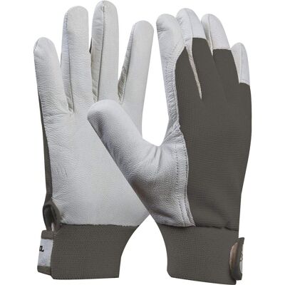GEBOL Guanto Da Lavoro Uni Fit Comfort Cantieri Guanti In Pelle Di Capra 1 Coppia, Grigio, 703431 GEBOL Guanto Da Lavoro Uni Fit Comfort Cantieri Guanti In Pelle Di Capra 1 Coppia, Grigio, 703431