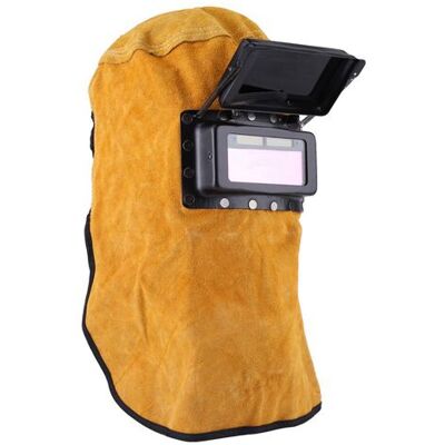 ULISEM Maschera Protettiva Per Saldatura Con Lente Auto-oscurante. Materiale In Pelle Bovina. Altezza 32,5 Cm. Per Lavori Di Saldatura. ULISEM Maschera Protettiva Per Saldatura Con Lente Auto-oscurante. Materiale In Pelle Bovina. Altezza 32,5 Cm. Per Lavori Di Saldatura.