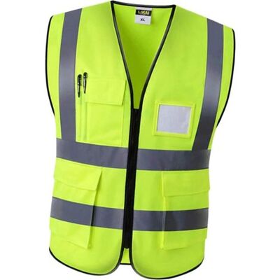 OEM Gilet Di Sicurezza In Rete Riflettente, Traspirante, Con Tasche E Cerniera, Colore Giallo. Veste Piccolo, Si Consiglia Di Scegliere Una Taglia In Più. OEM Gilet Di Sicurezza In Rete Riflettente, Traspirante, Con Tasche E Cerniera, Colore Giallo. Veste Piccolo, Si Consiglia Di Scegliere Una Taglia In Più.