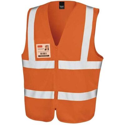 RESULT Gilet Ad Alta Visibilità Con Zip Arancione Fluorescente Xxlxxxl RESULT Gilet Ad Alta Visibilità Con Zip Arancione Fluorescente Xxlxxxl